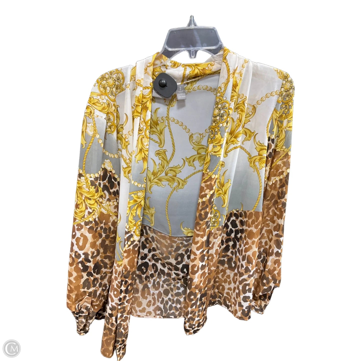 Cardigan By Chicos In Leopard Print, Size: L