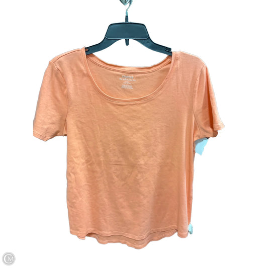 Top Short Sleeve By Chicos In Orange, Size: L