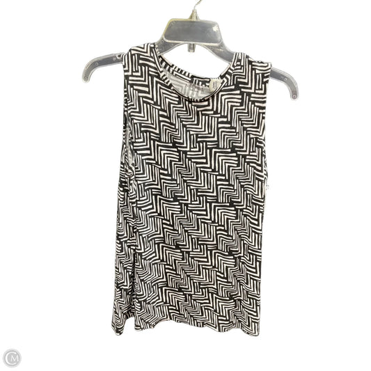 Tank Top By Nine West Apparel In Black & White, Size: M