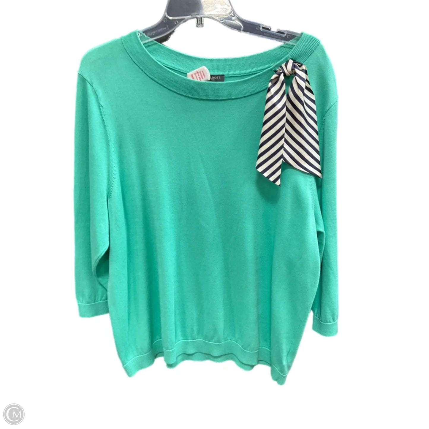 Sweater By Talbots In Aqua, Size: 2x