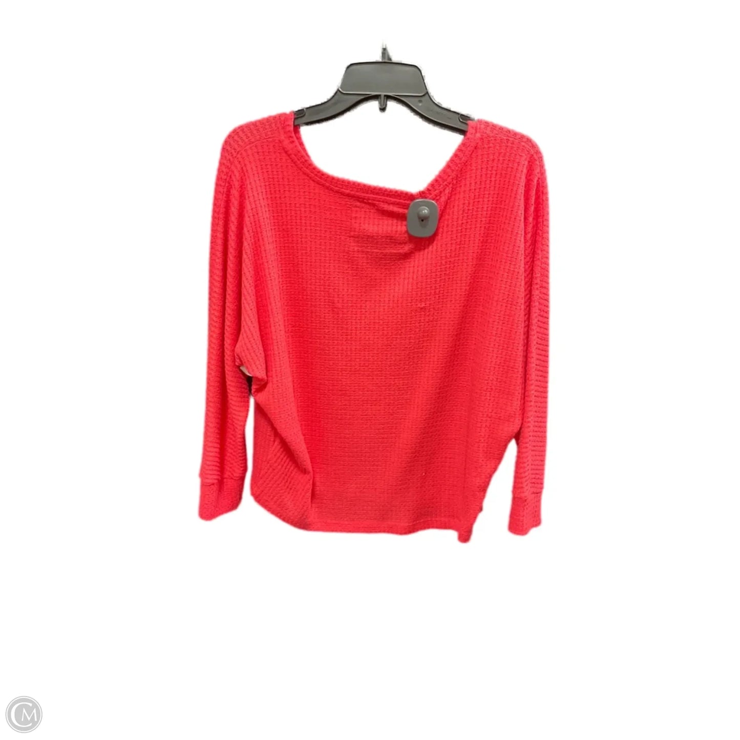 Top Long Sleeve By Anthropologie In Coral, Size: M