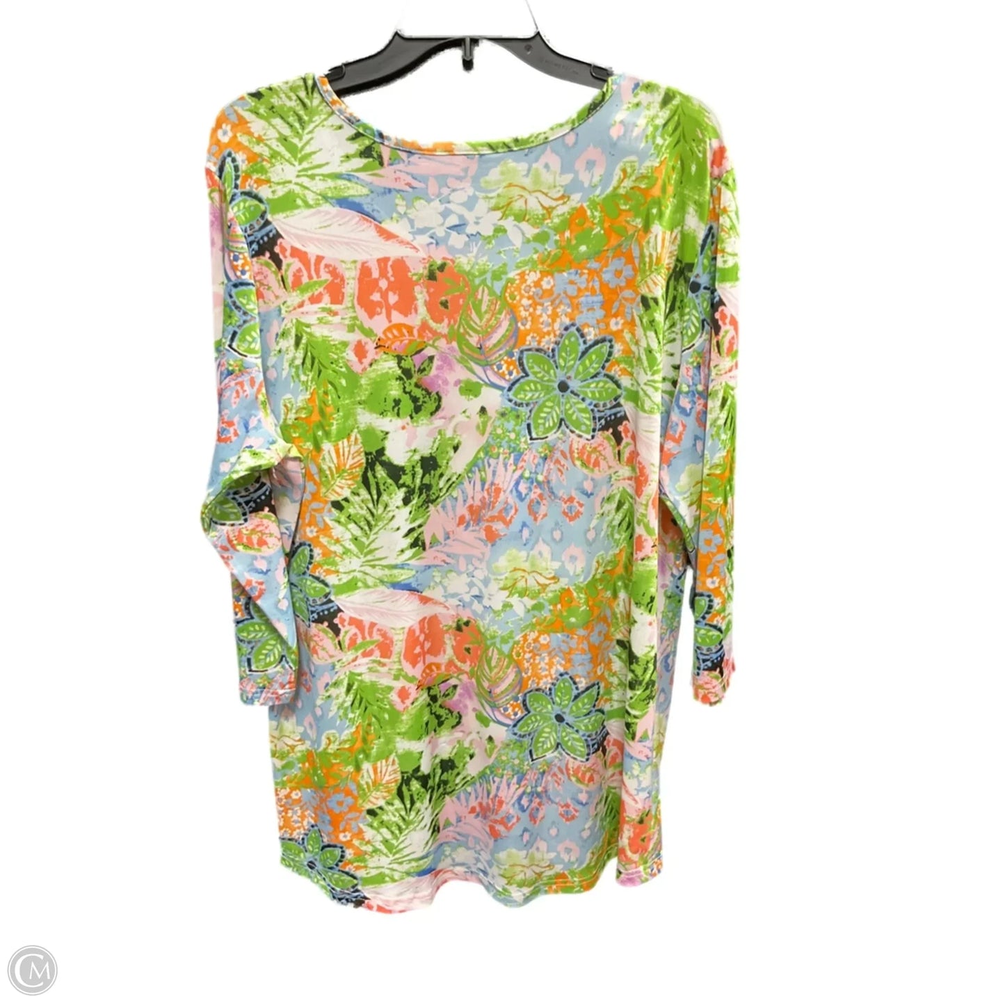 Top Long Sleeve By Clothes Mentor In Tropical Print, Size: Xl