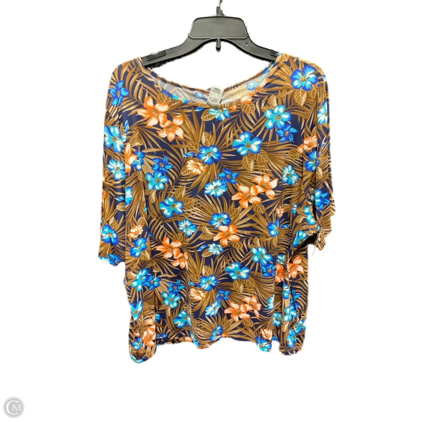 Swimsuit Top By Lands End In Blue & Brown, Size: 3x