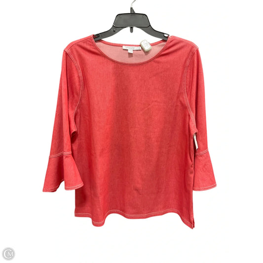 Top 3/4 Sleeve By Chicos In Red, Size: Xl