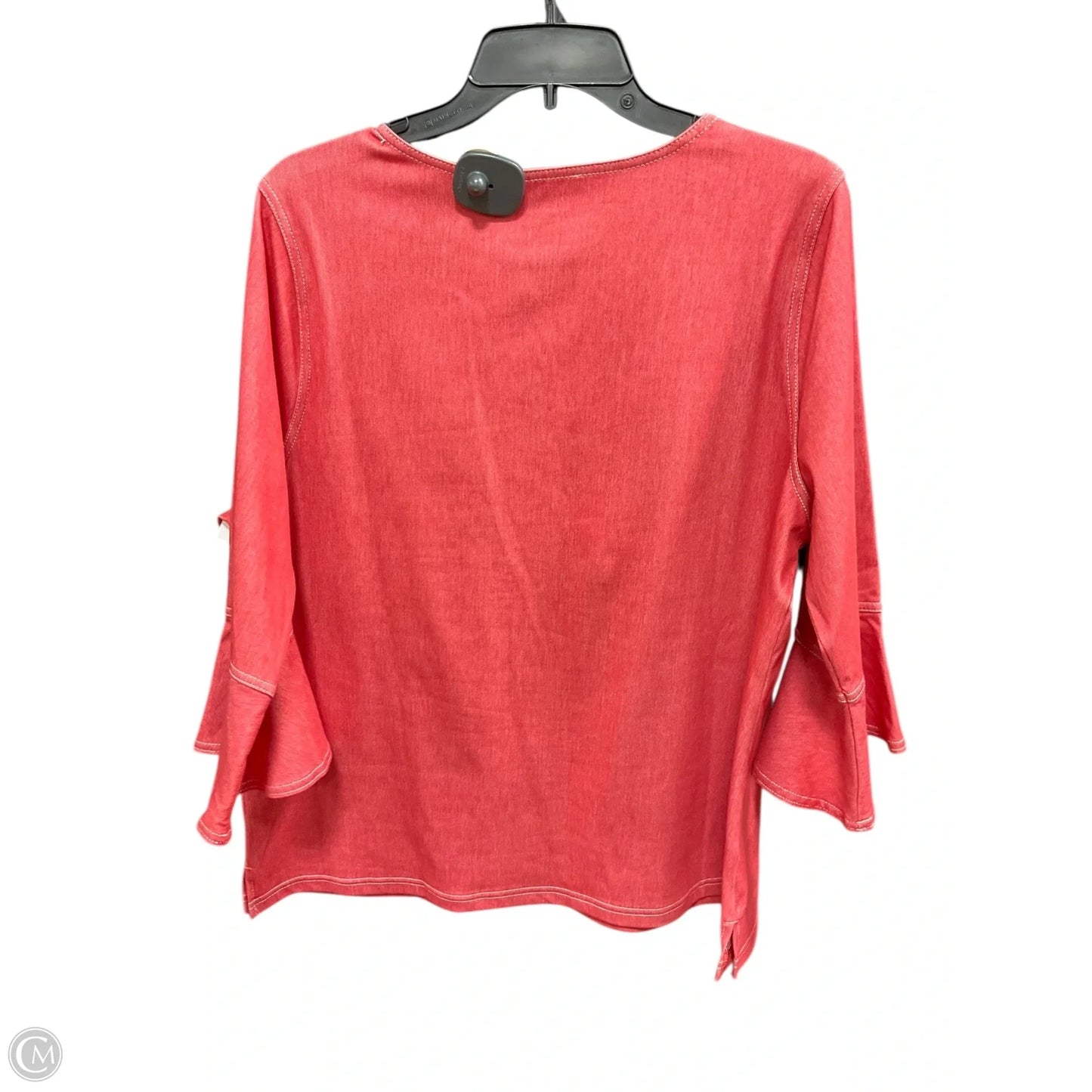 Top 3/4 Sleeve By Chicos In Red, Size: Xl