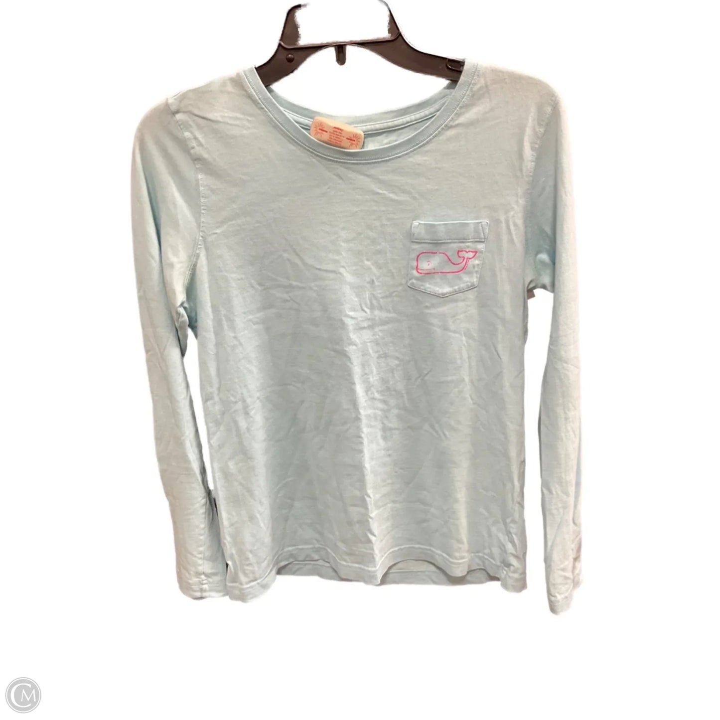 Top Long Sleeve By Vineyard Vines In Aqua, Size: S