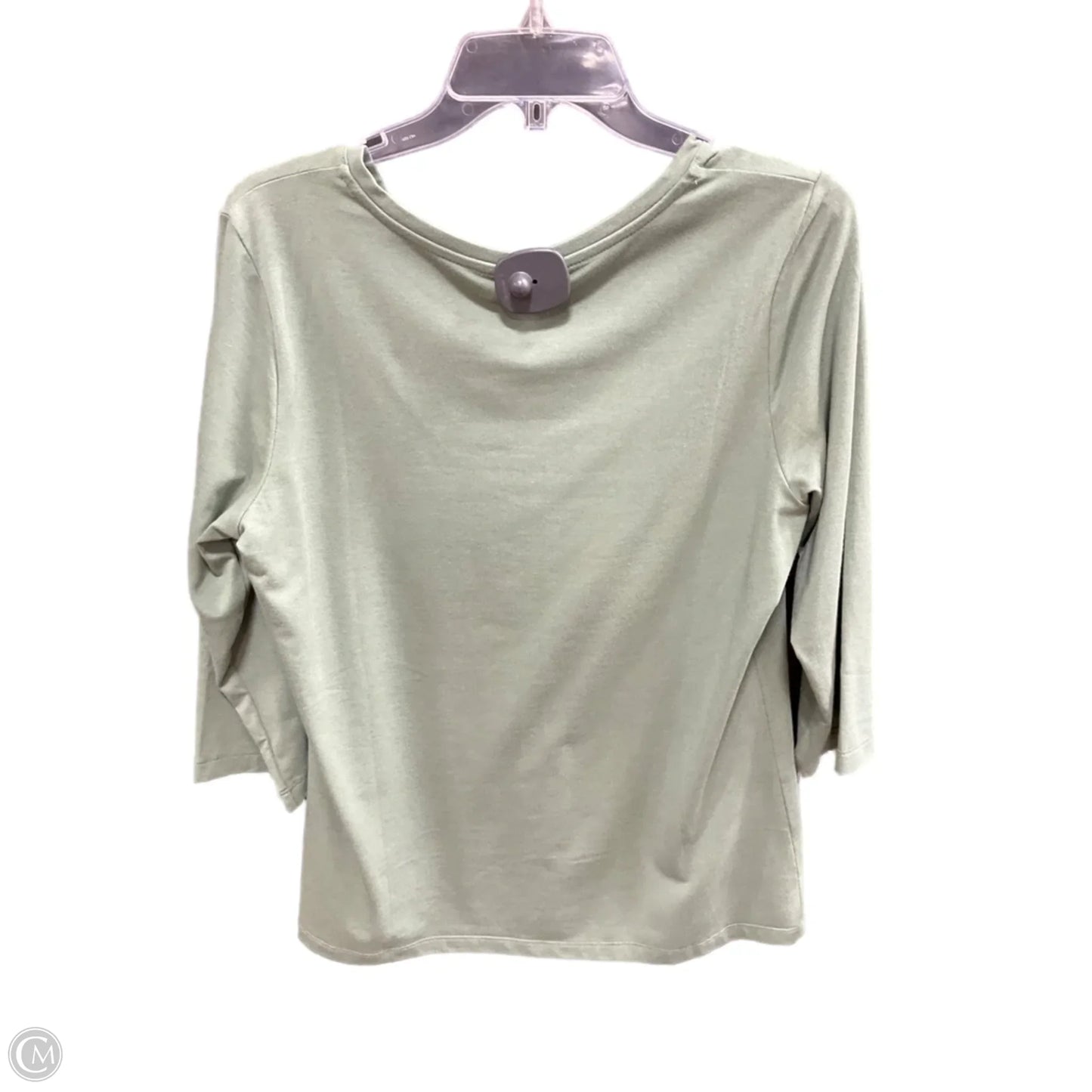 Top Long Sleeve By Denim And Company In Green, Size: S