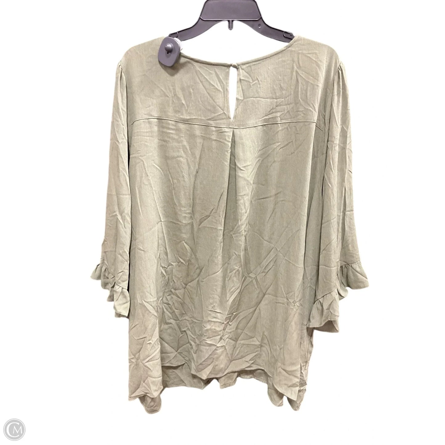 Top 3/4 Sleeve By Torrid In Green, Size: 3x