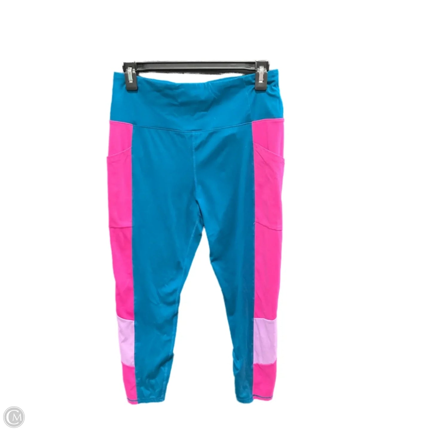 Athletic Leggings By Lou And Grey In Blue & Pink, Size: L