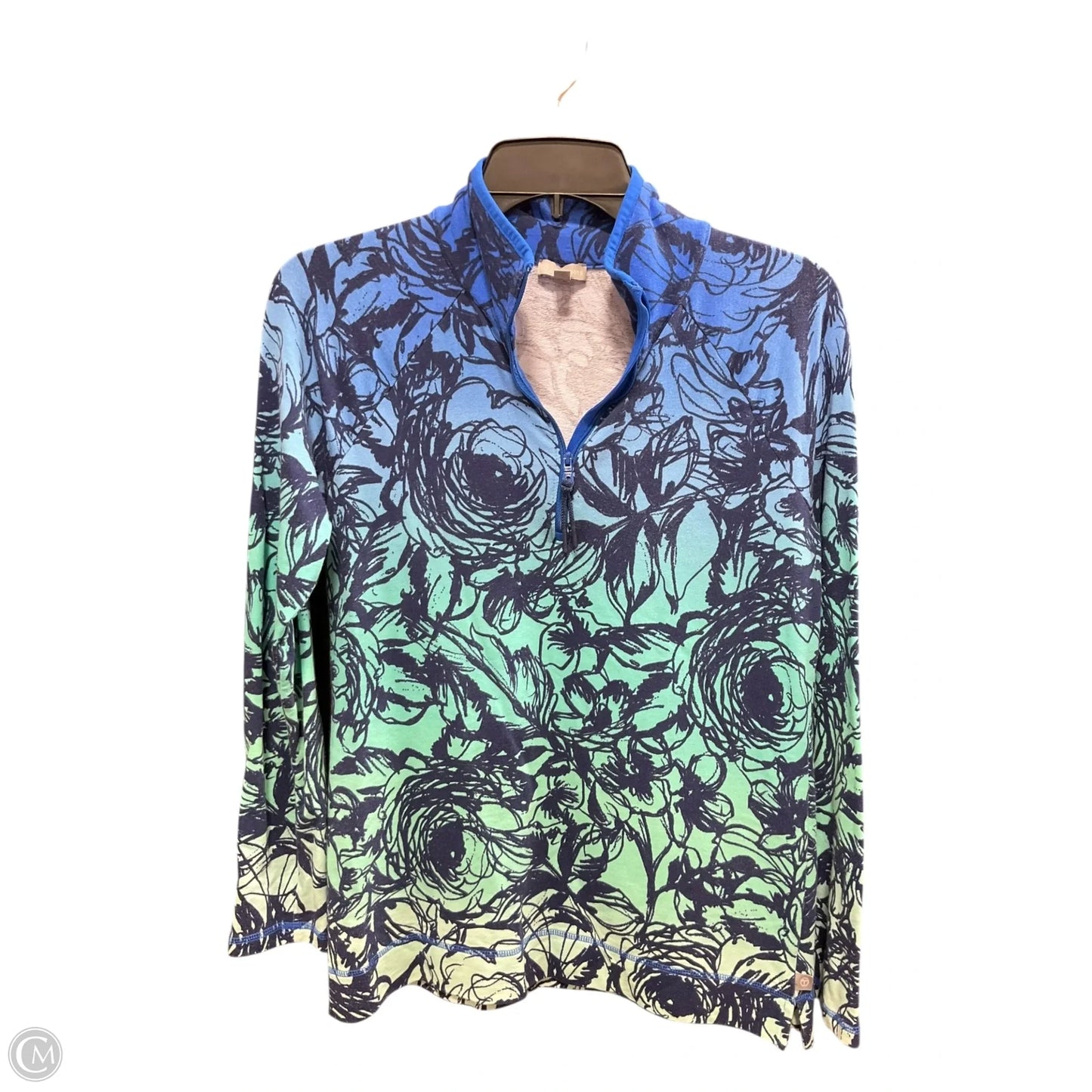 Athletic Jacket By Talbots In Blue & Green, Size: Xs