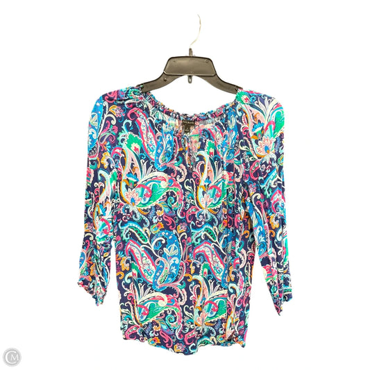 Top 3/4 Sleeve By Talbots In Multi-colored, Size: S