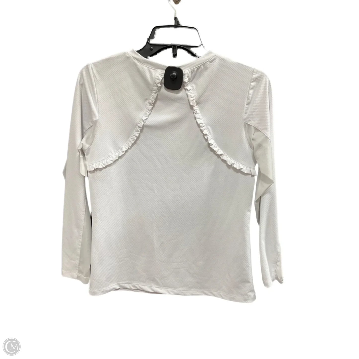 Athletic Top Long Sleeve Crewneck By Gottex In White, Size: S