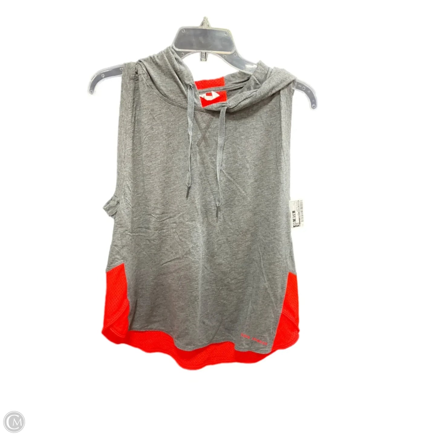 Athletic Tank Top By Under Armour In Grey & Orange, Size: L