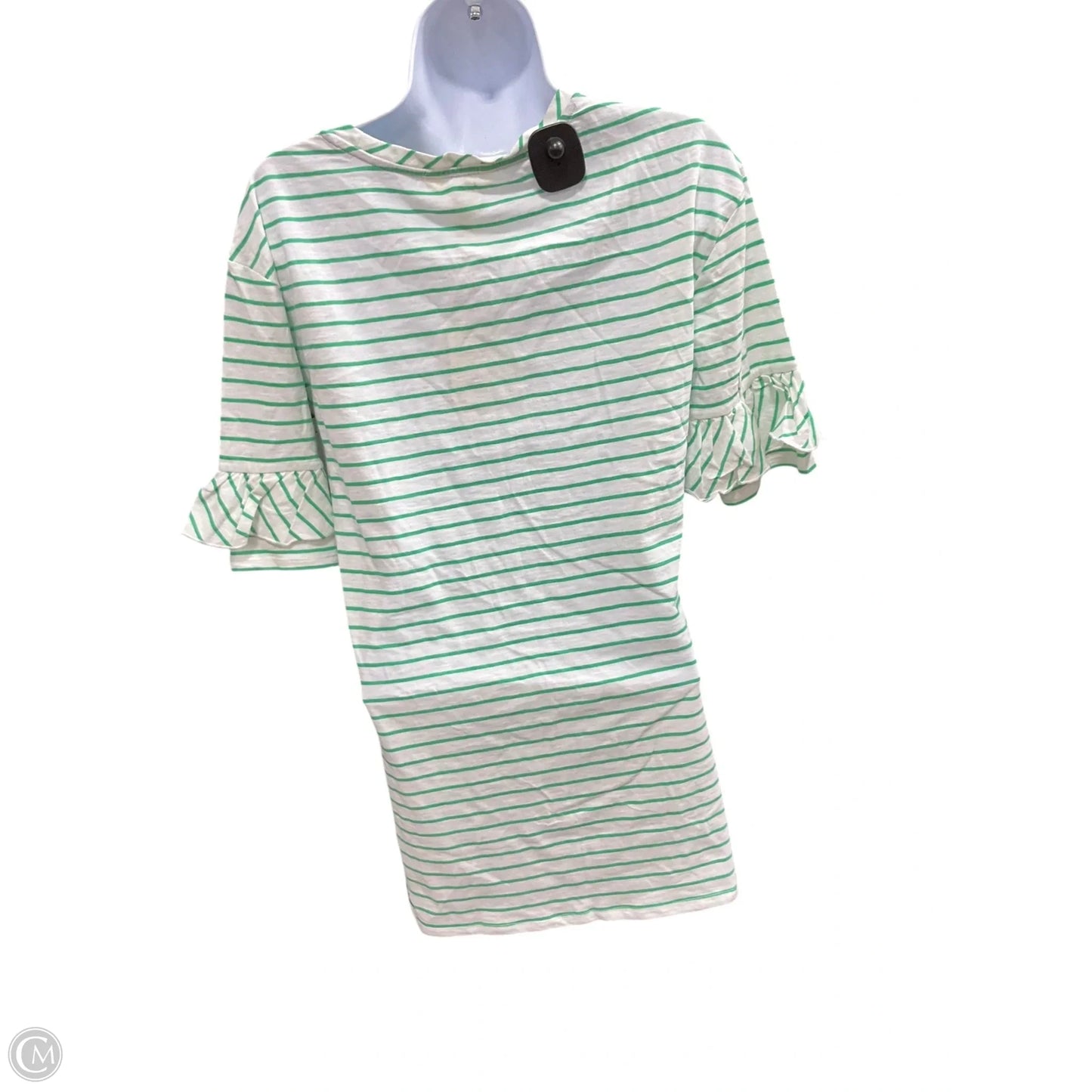 Top Short Sleeve By Matilda Jane In Green & White, Size: S