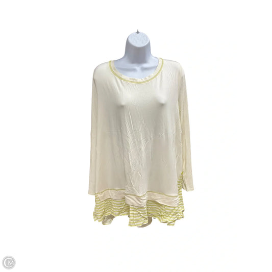 Top Long Sleeve By Matilda Jane In Cream & Green, Size: Xl