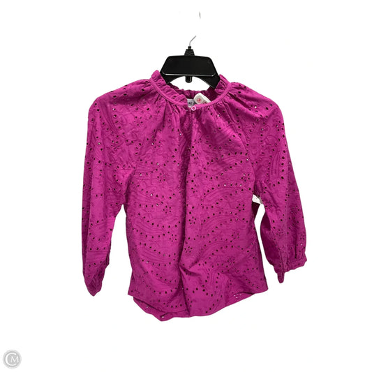 Top Long Sleeve By Evereve In Purple, Size: M