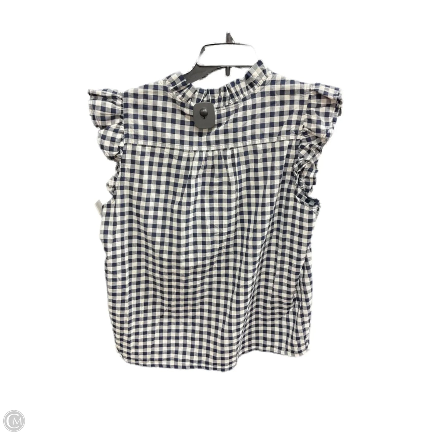 Top Short Sleeve By J. Crew In Blue & White, Size: M