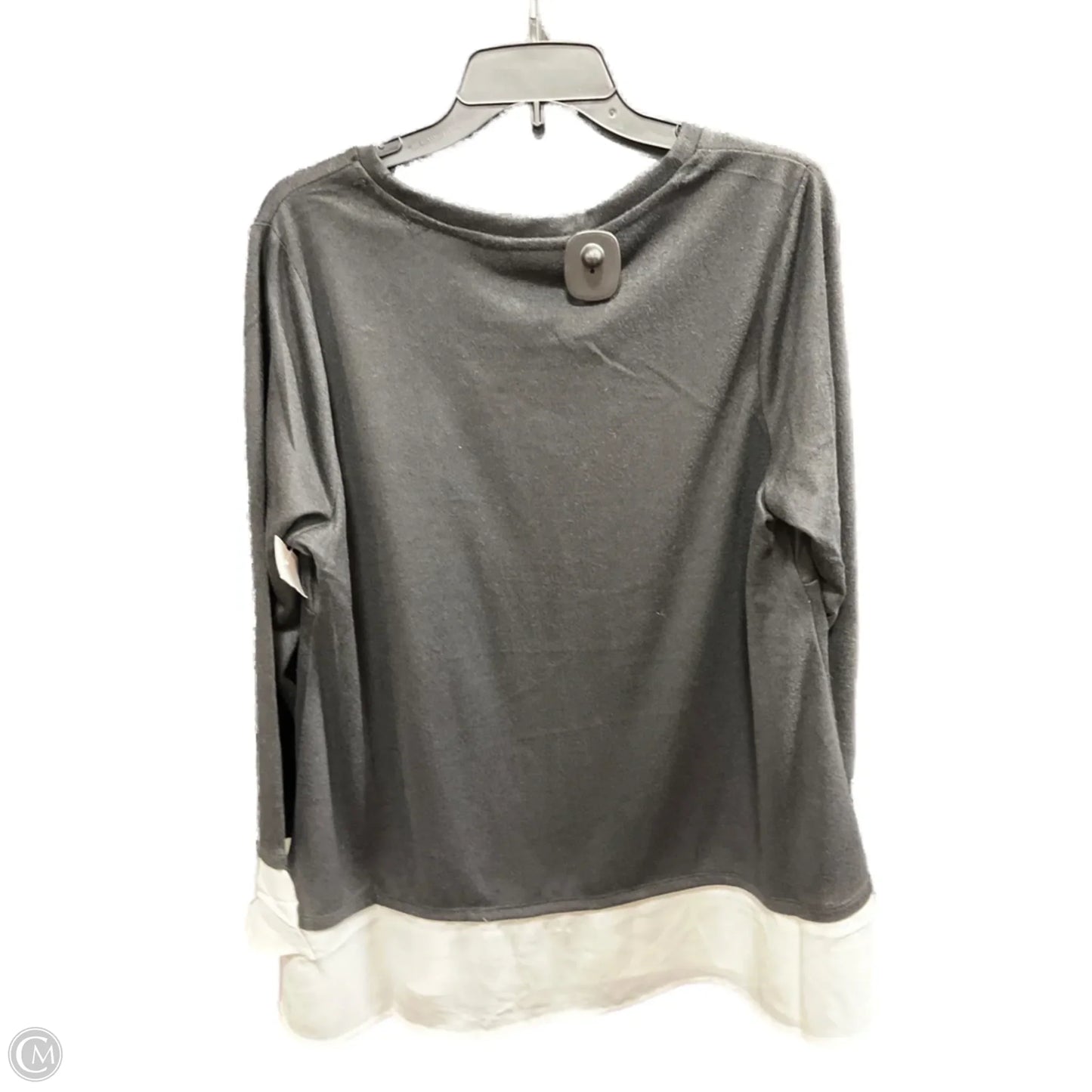 Top Long Sleeve By Avenue In Black & Cream, Size: 18