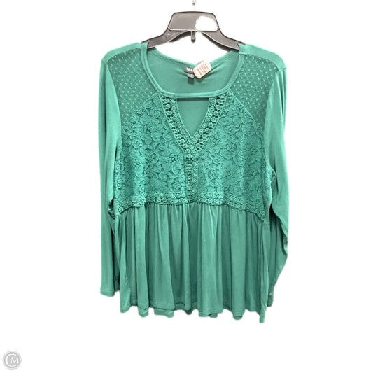 Top Long Sleeve By Torrid In Green, Size: Xl