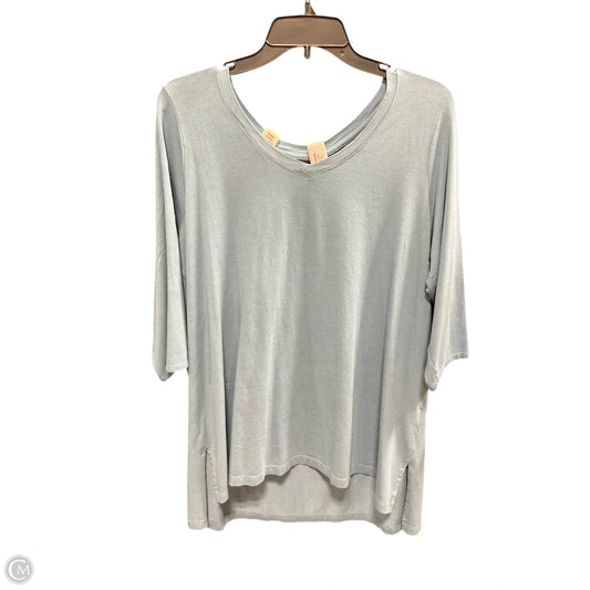 Top 3/4 Sleeve By T Tahari In Aqua, Size: 1x