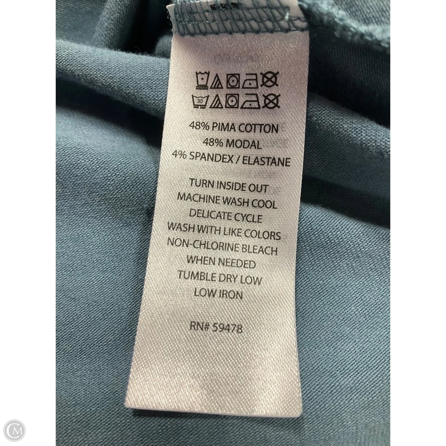 Top 3/4 Sleeve By T Tahari In Aqua, Size: 1x