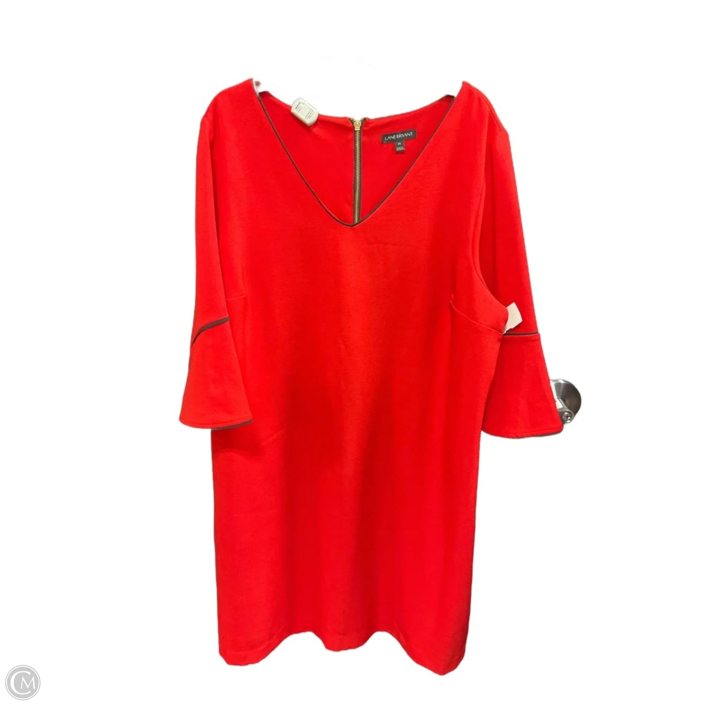 Top 3/4 Sleeve By Lane Bryant In Red, Size: 22