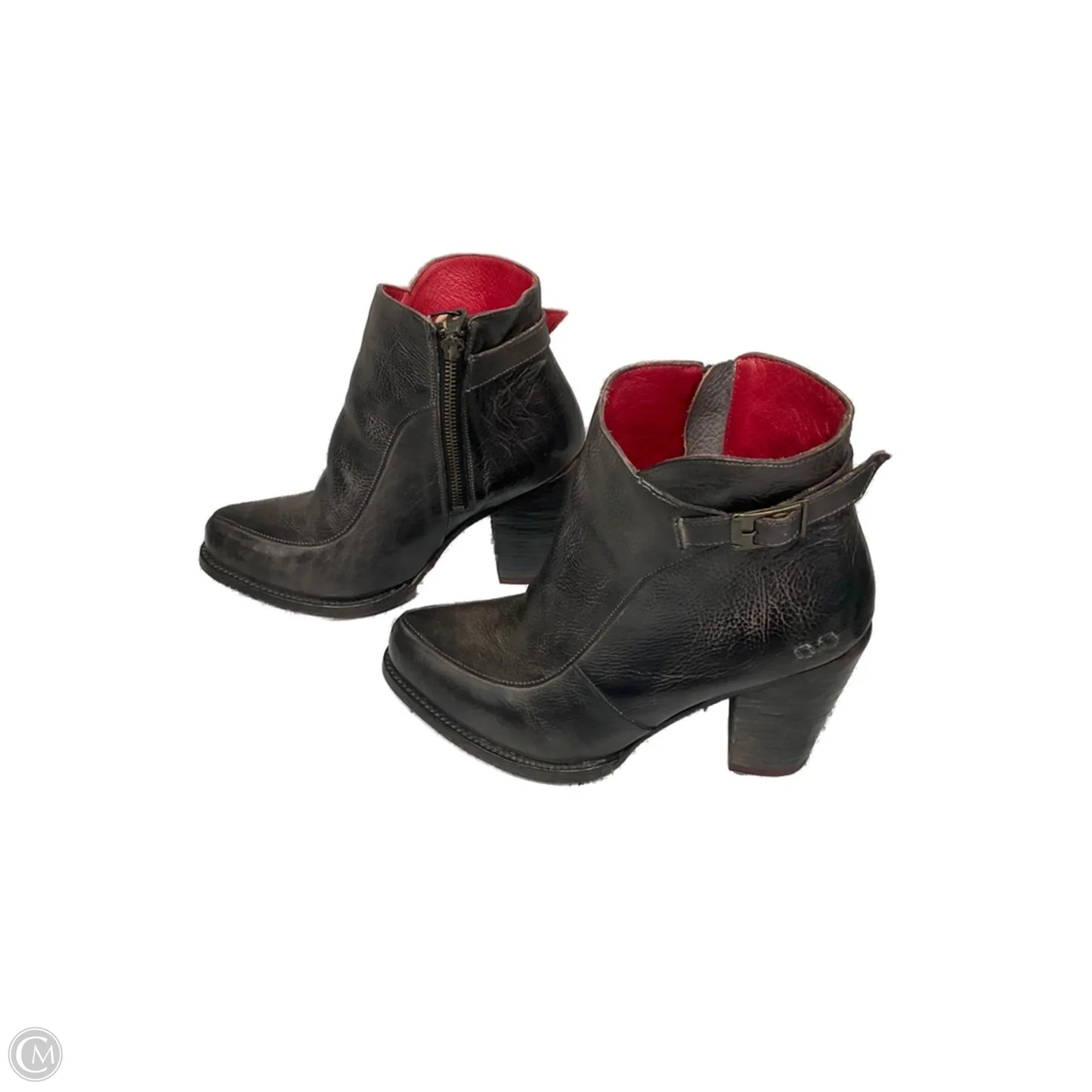 Boots Ankle Heels By Bed Stu In Brown, Size: 8.5
