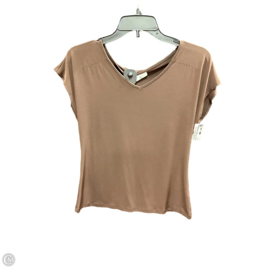 Top Short Sleeve By Worthington In Brown, Size: M