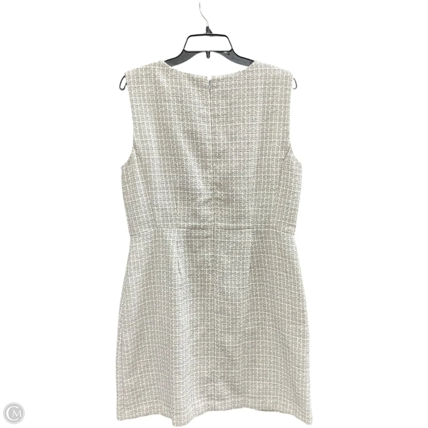 Dress Casual Midi By Anne Klein In Grey & White, Size: 12