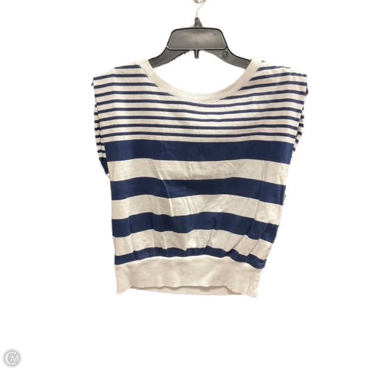Top Sleeveless By Loft In Blue & White, Size: Xs