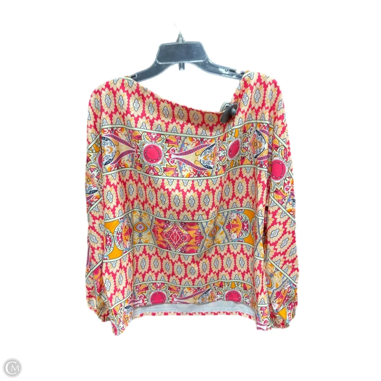 Top Long Sleeve By Cmf In Multi-colored, Size: L
