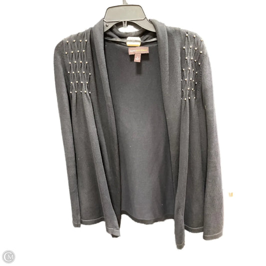 Cardigan By Dana Buchman In Black & Silver, Size: S