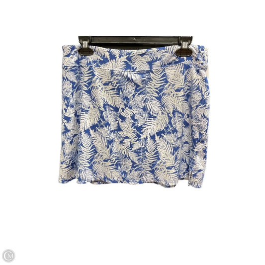 Athletic Skort By Tranquility In Blue & White, Size: L