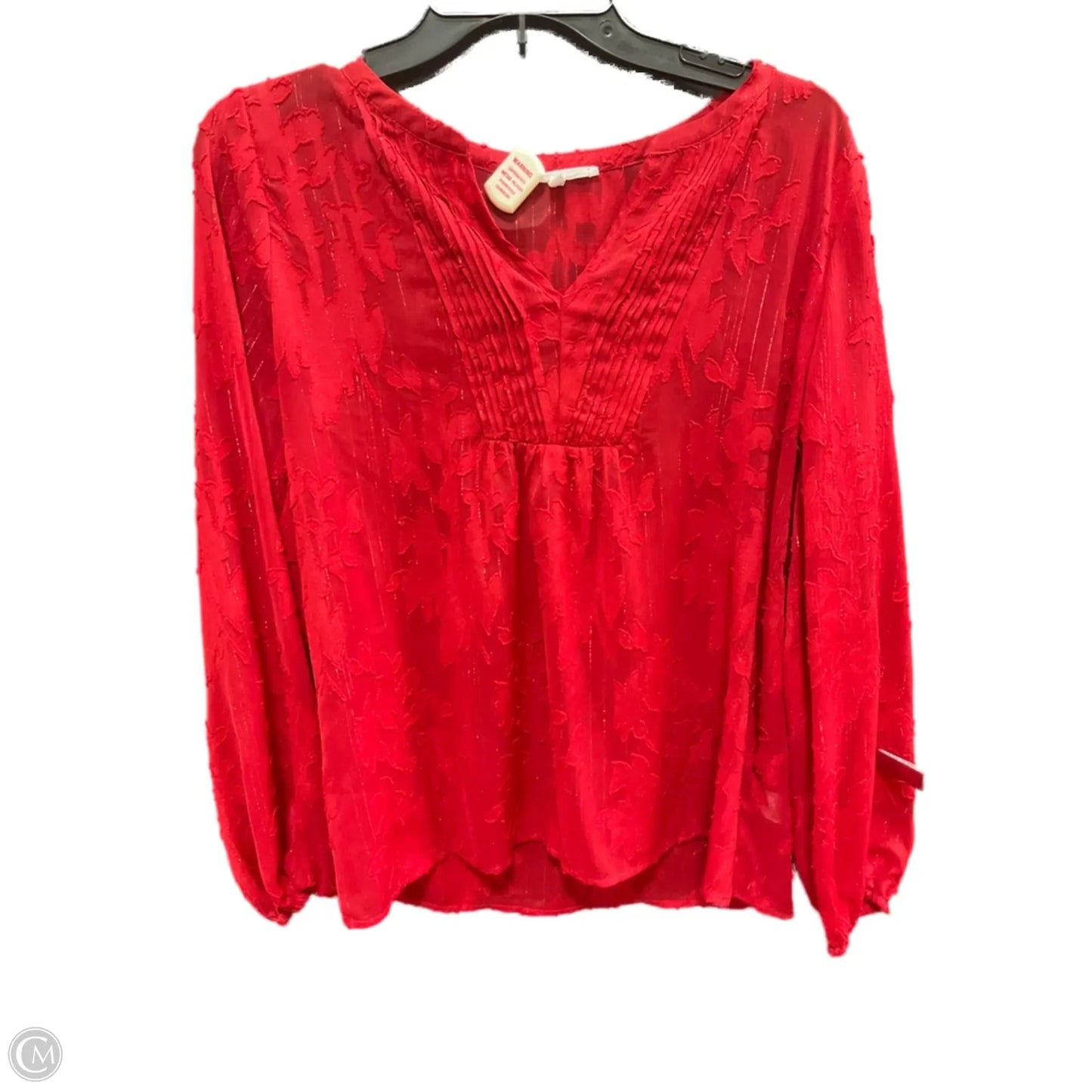 Top Long Sleeve By Maurices In Red, Size: M