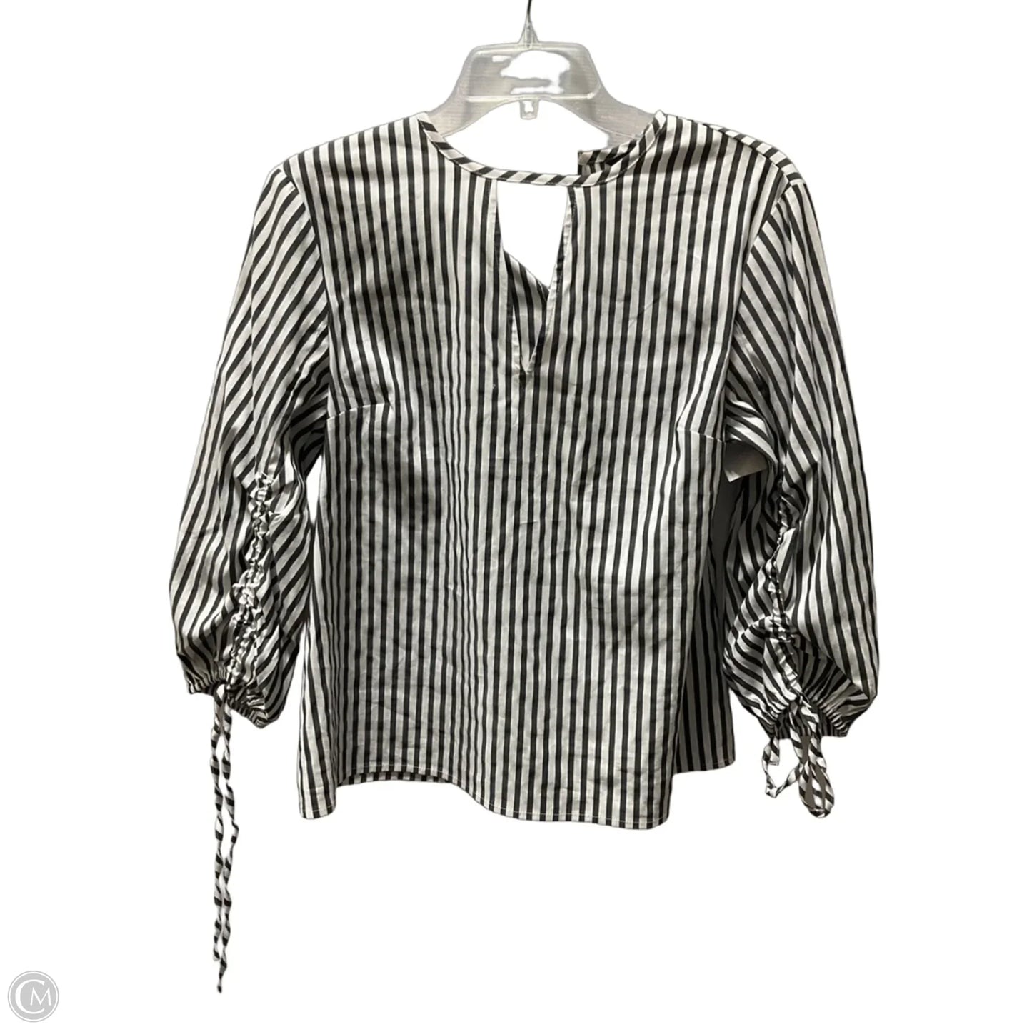 Top Long Sleeve By Express In Striped Pattern, Size: M