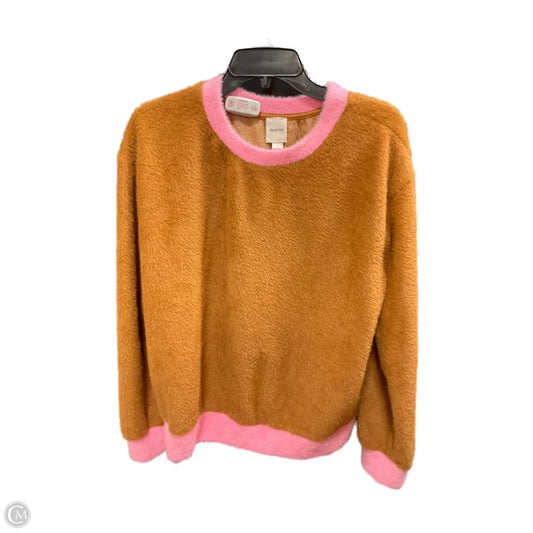 Sweater By Maeve In Brown & Pink, Size: L