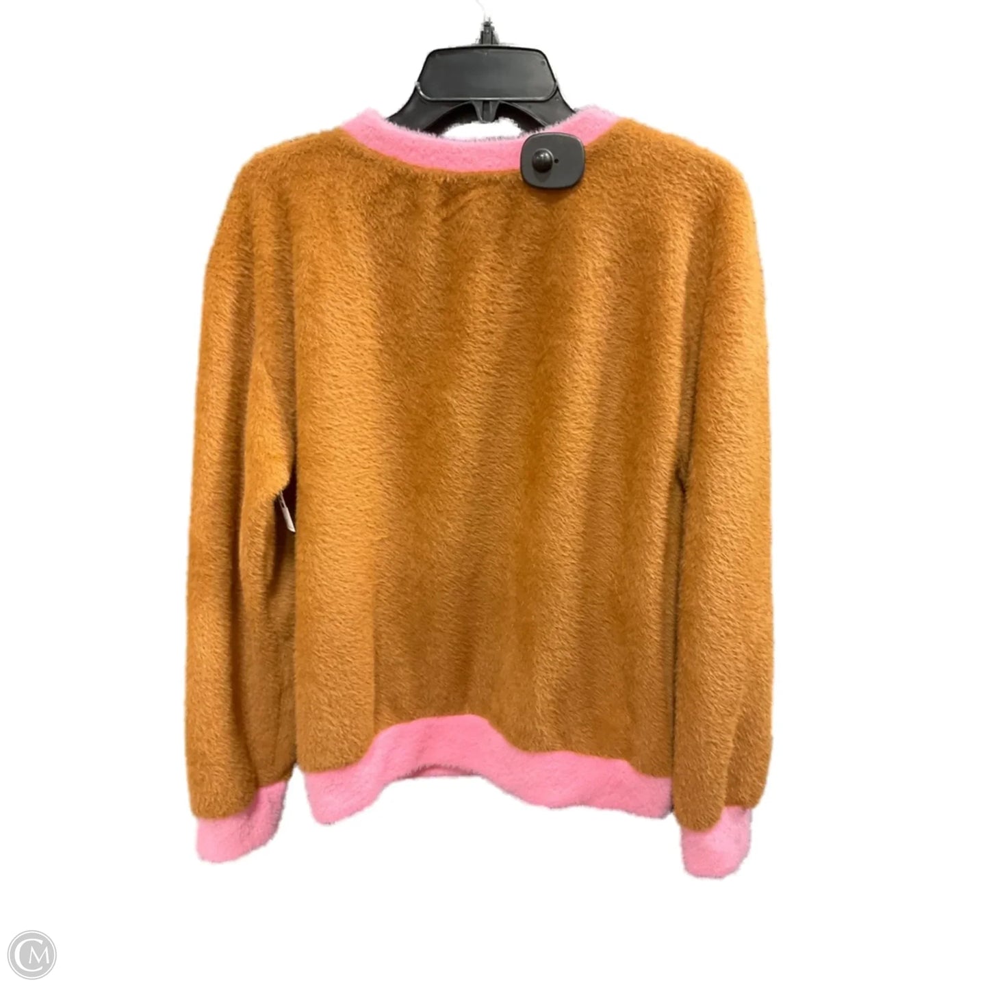 Sweater By Maeve In Brown & Pink, Size: L
