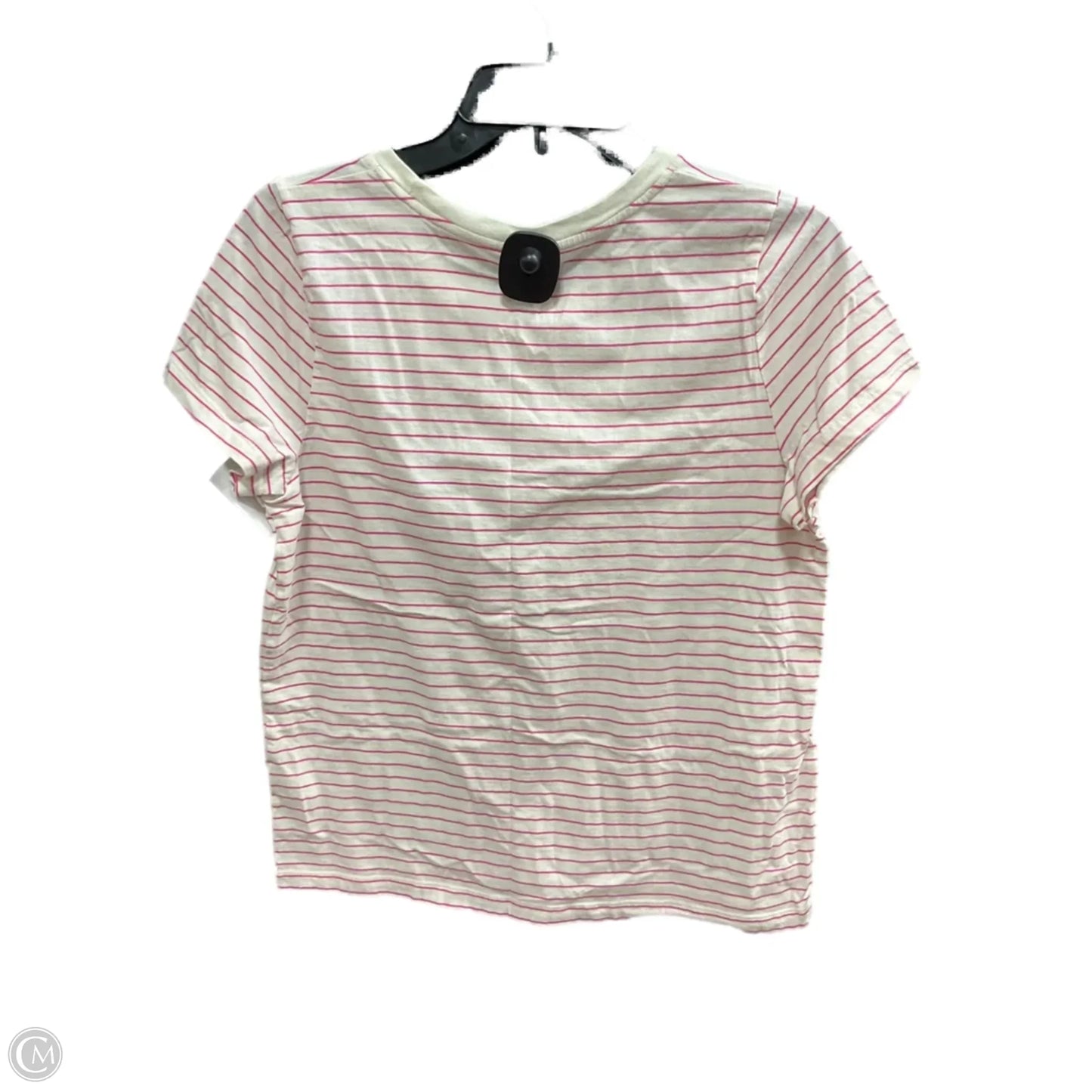 Top Short Sleeve By J. Crew In Pink & White, Size: L