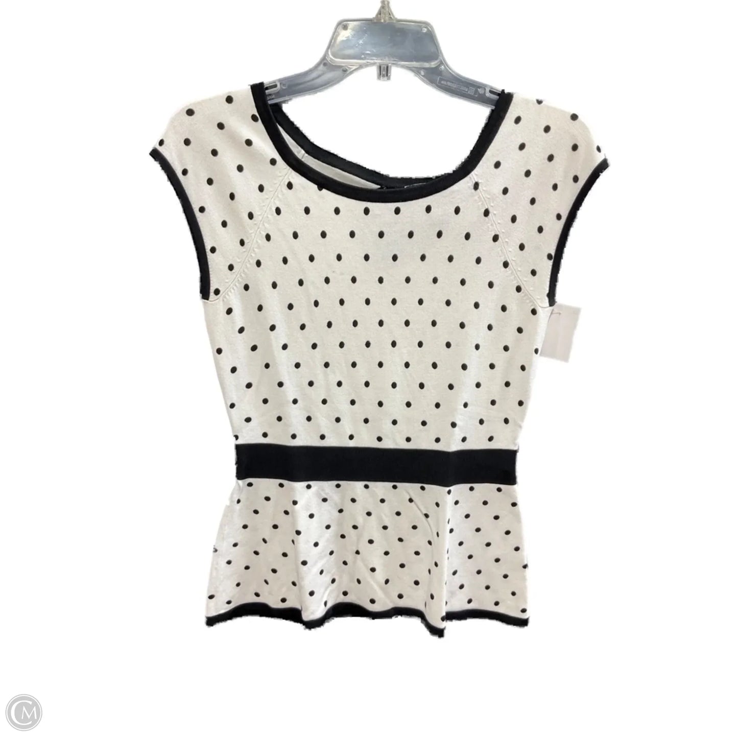 Top Short Sleeve By White House Black Market In Polkadot Pattern, Size: Xs