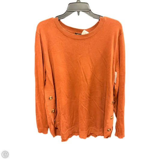 Top Long Sleeve By Clothes Mentor In Orange, Size: 2x