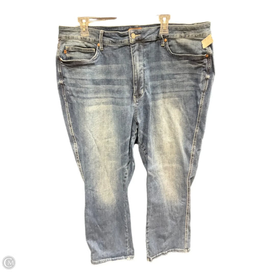 Jeans Cropped By Judy Blue In Blue, Size: 22