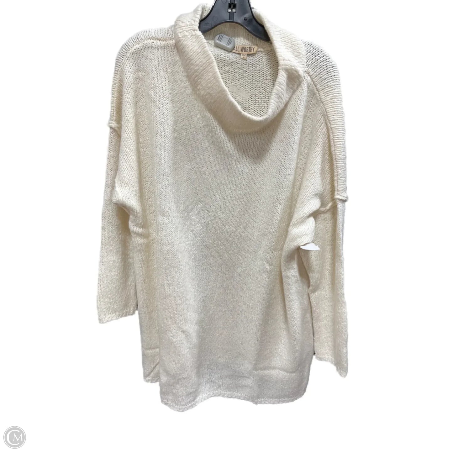 Sweater By Clothes Mentor In Cream, Size: 1x
