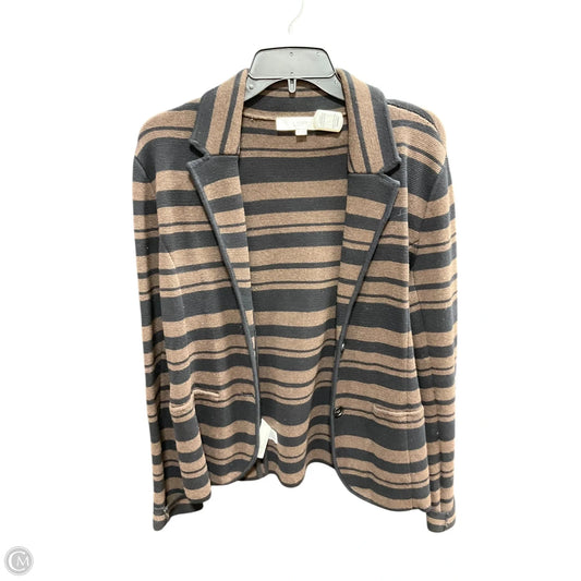 Sweater Cardigan By Loft In Black & Brown, Size: S