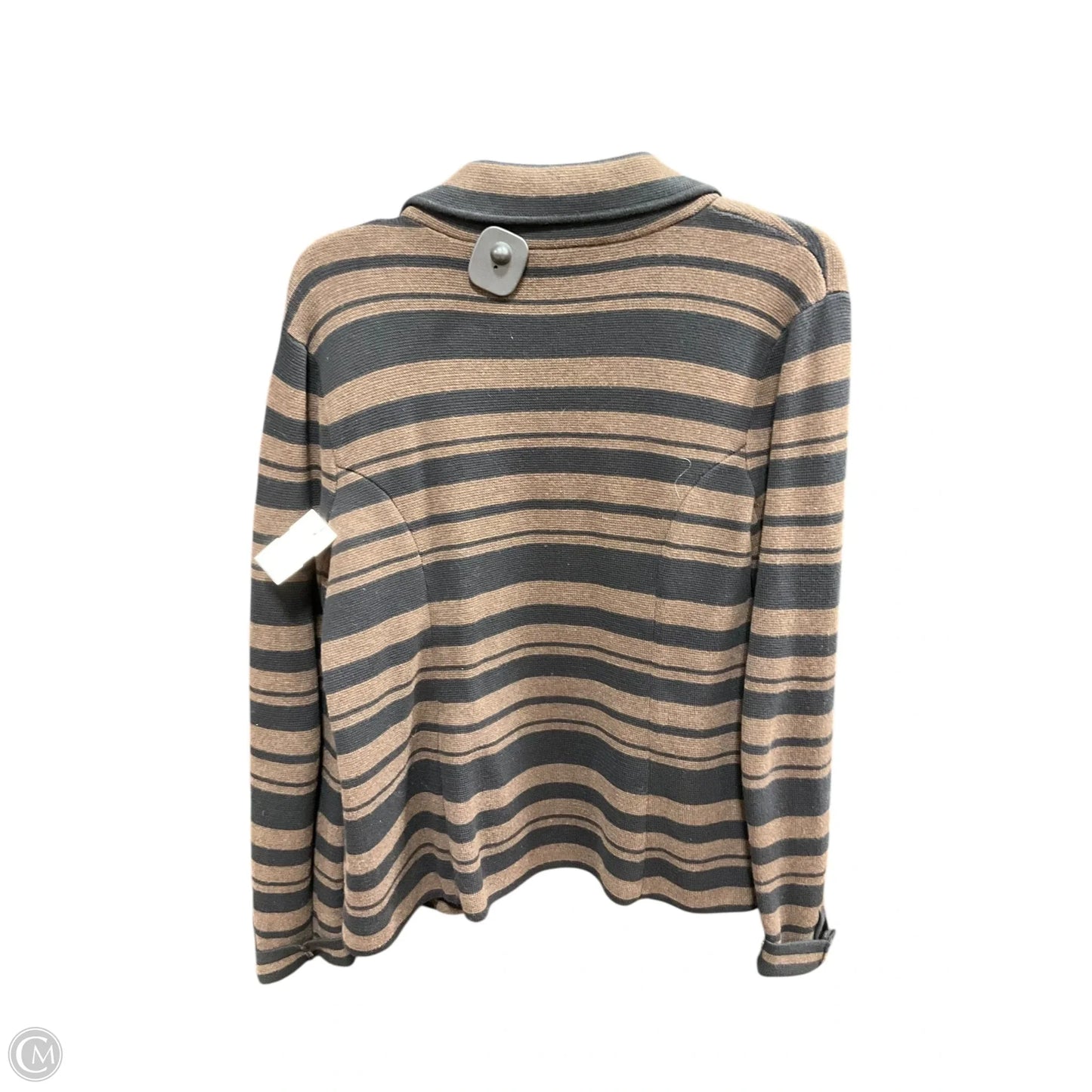 Sweater Cardigan By Loft In Black & Brown, Size: S