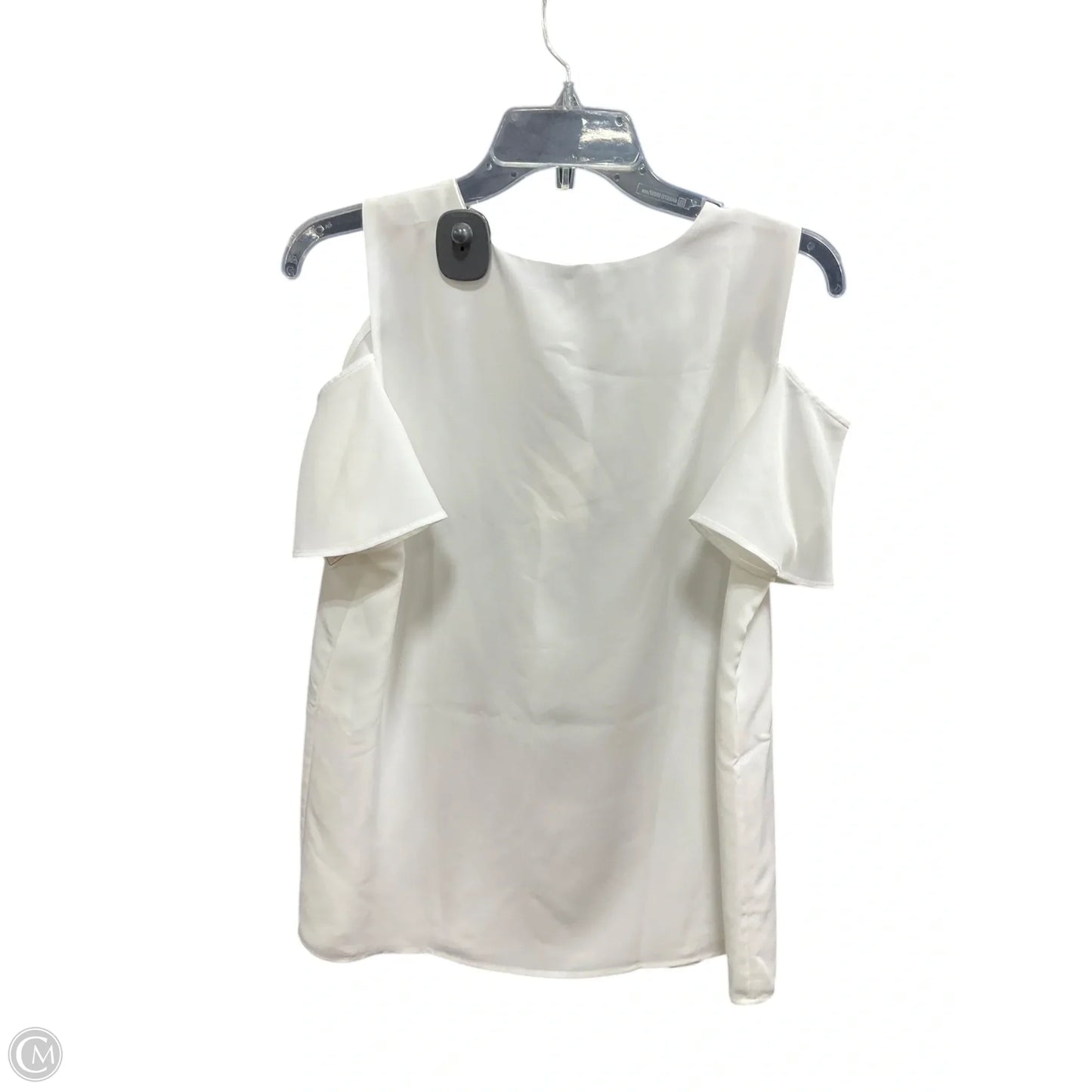 Top Short Sleeve By Calvin Klein In White, Size: M