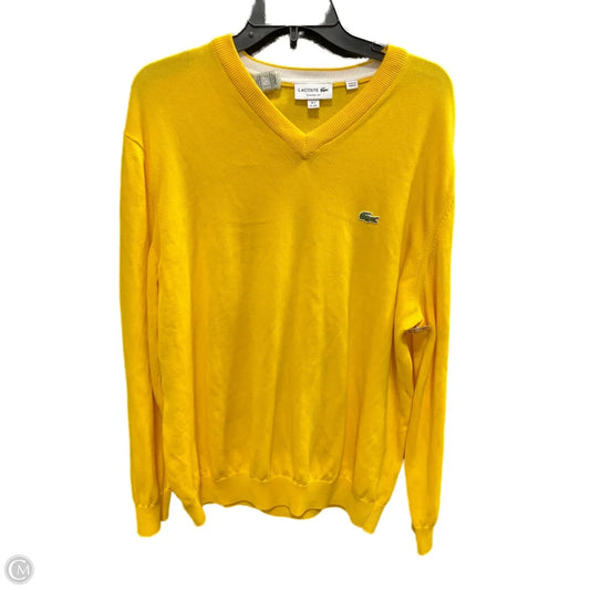 Top Long Sleeve By Lacoste In Yellow, Size: Xxl