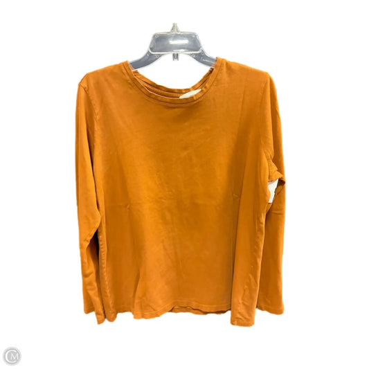 Top Long Sleeve By Lands End In Orange, Size: L