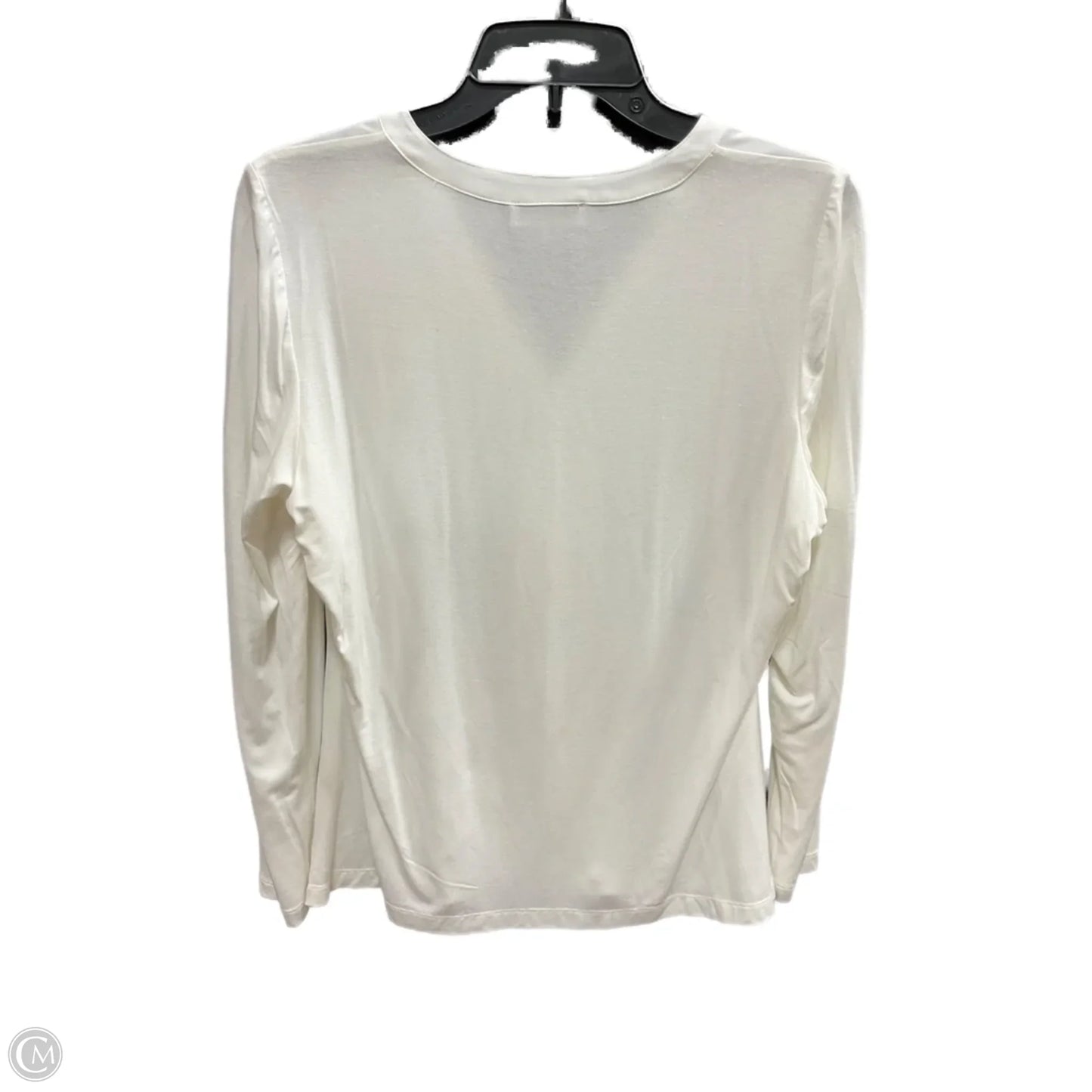 Top Long Sleeve By Calvin Klein In Cream, Size: L