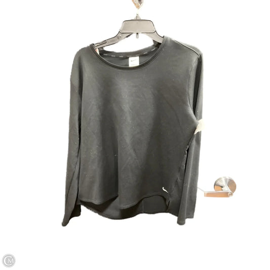 Athletic Top Long Sleeve Crewneck By Nike In Black, Size: Xl