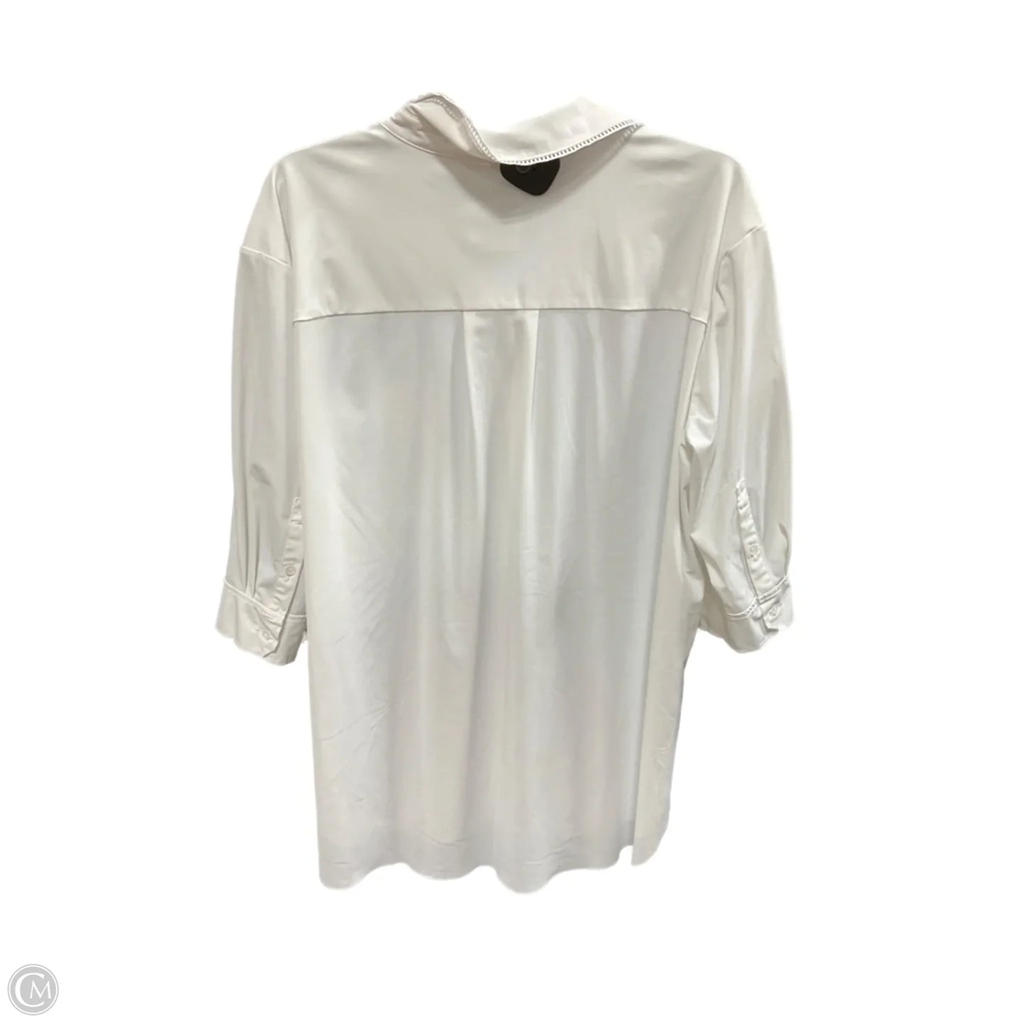 Blouse Long Sleeve By Lysse In White, Size: Xl